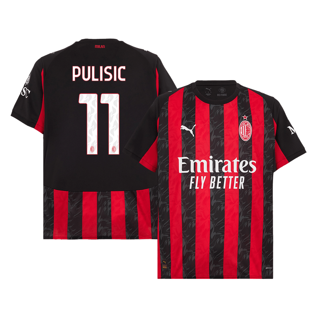 PULISIC #11 Milan AC Domicile Maillot 2025/26 Grande Taille