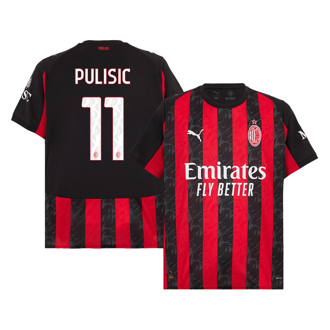 PULISIC #11 Milan AC Domicile Maillot 2025/26 Grande Taille