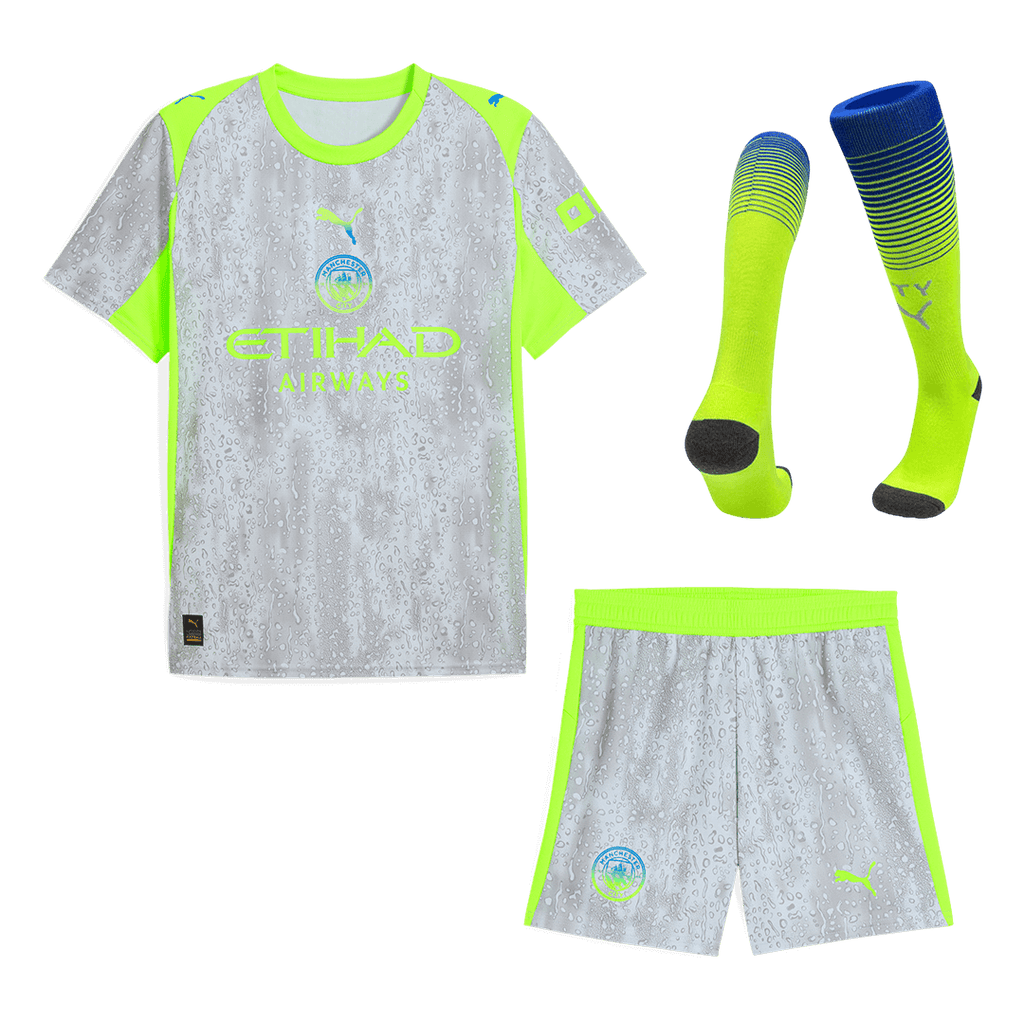 Manchester City Third Maillot Kit 2025/26 Gris