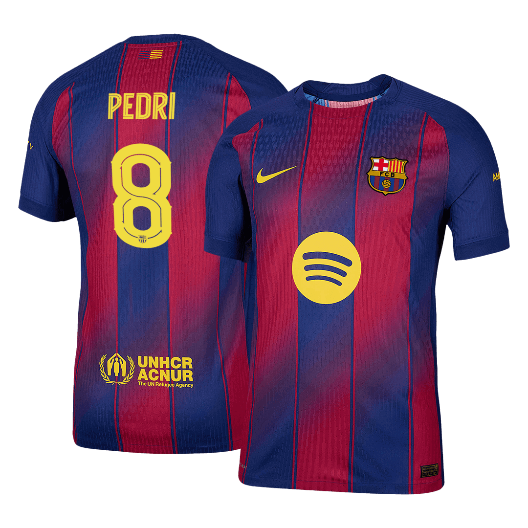 PEDRI #8 Barcelone Domicile Maillot 2025/26 Authentique - UCL