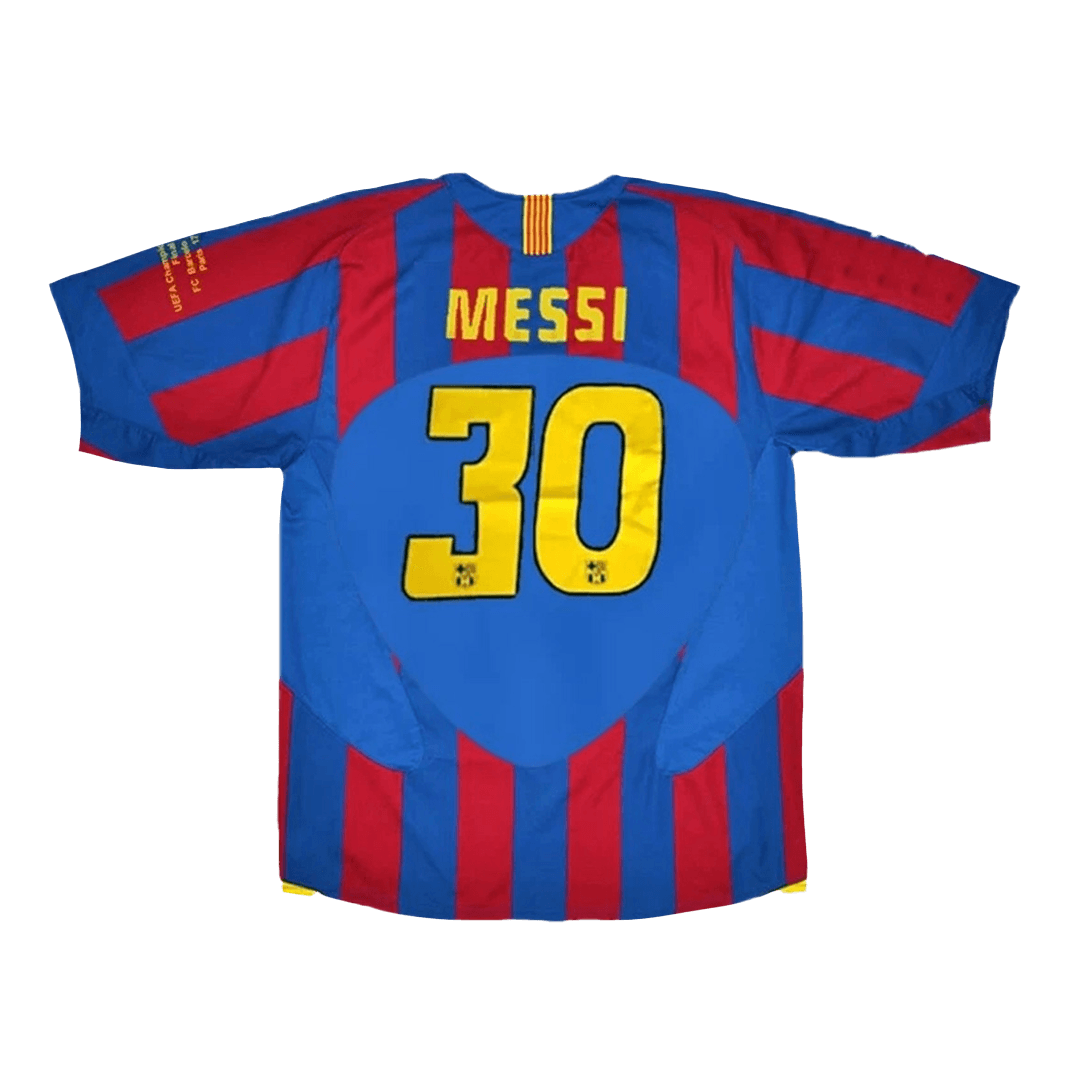 Retro MESSI #30 Barcelone Domicile Maillot 2005/06 - UCL Final