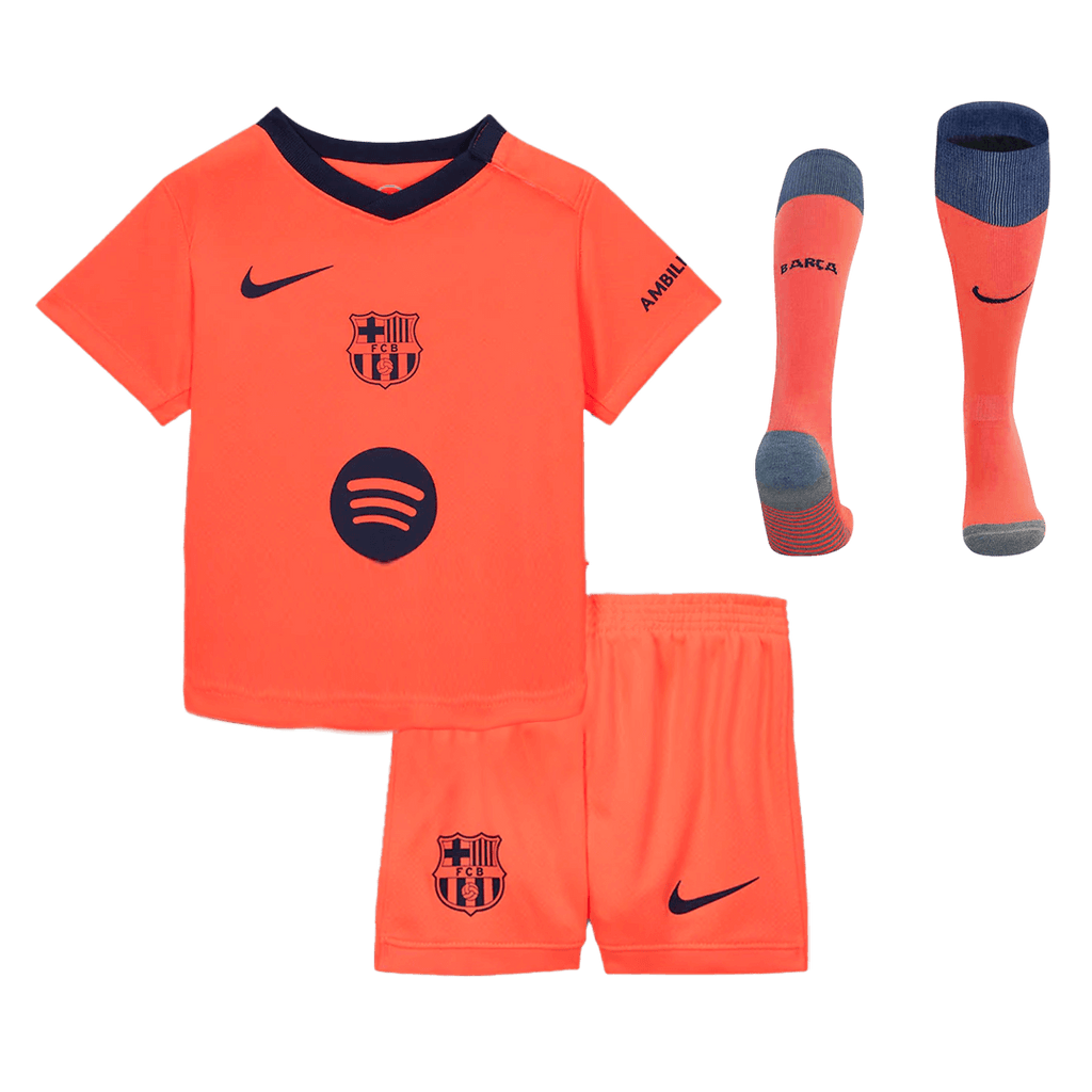 Barcelone Third Maillot Kit 2025/26 Enfant Orange