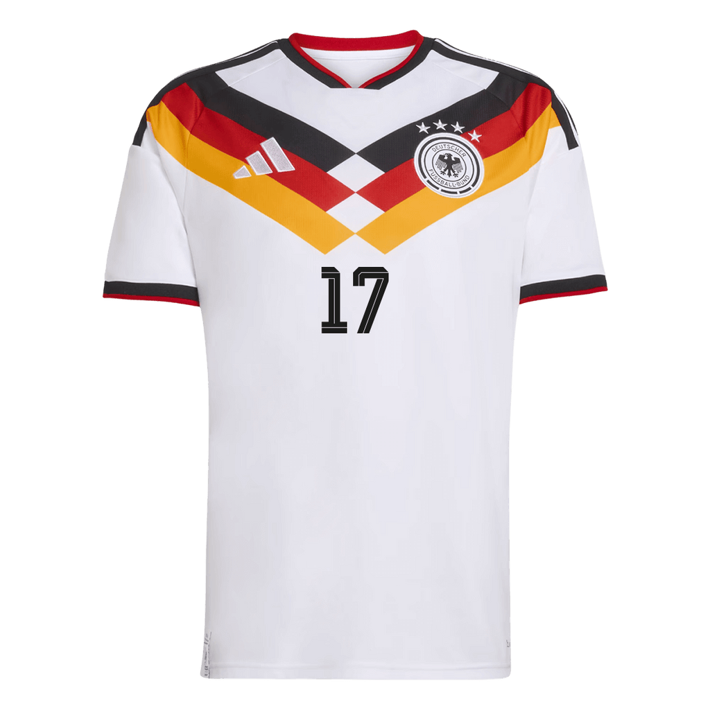 WIRTZ #17 Allemagne Domicile Maillot Coupe du Monde 2026 Blanc