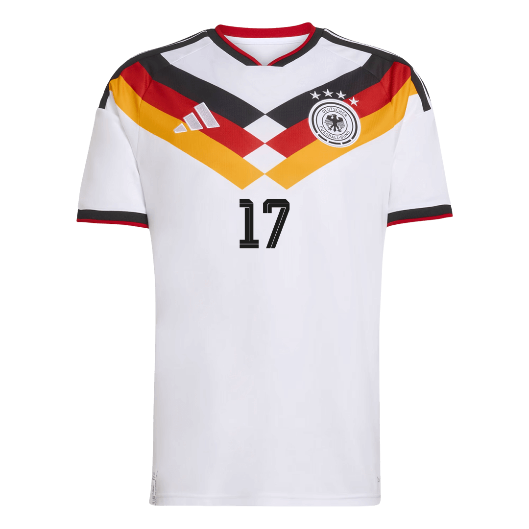 WIRTZ #17 Allemagne Domicile Maillot Coupe du Monde 2026 Blanc