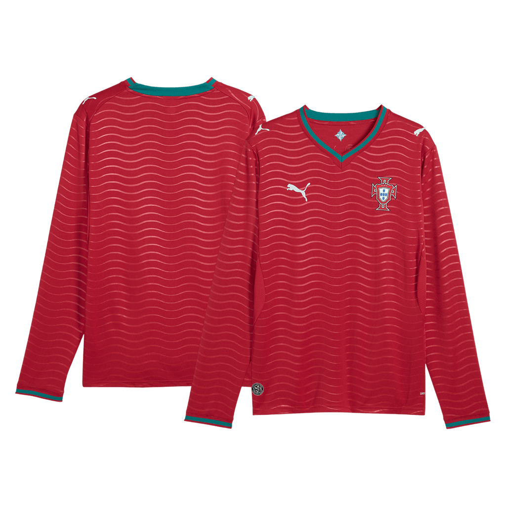 Portugal Domicile Maillot Manches Longues - Coupe du Monde 2026 Rouge