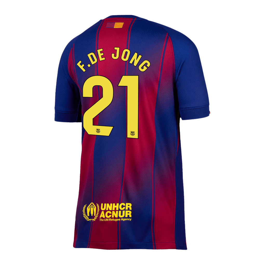 F.DE JONG #21 Barcelone Domicile Maillot 2025/26
