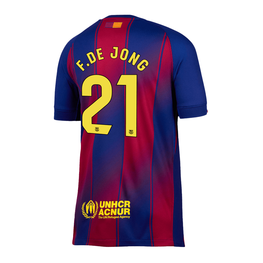 F.DE JONG #21 Barcelone Domicile Maillot 2025/26