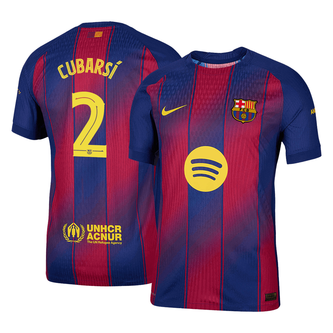CUBARSÍ #2 Barcelone Domicile Maillot 2025/26 Authentique - UCL