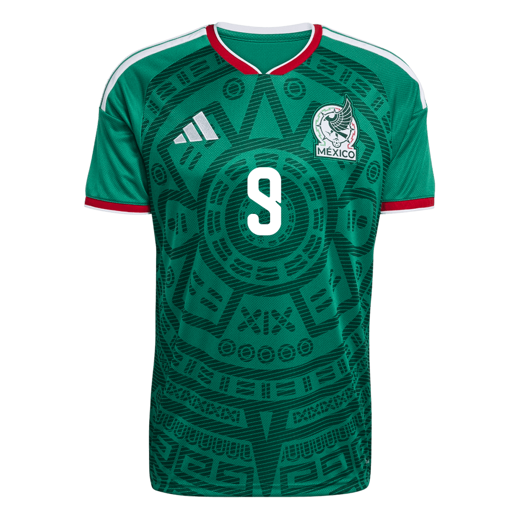 Raúl #9 Mexique Domicile Maillot - Coupe du Monde 2026 Vert