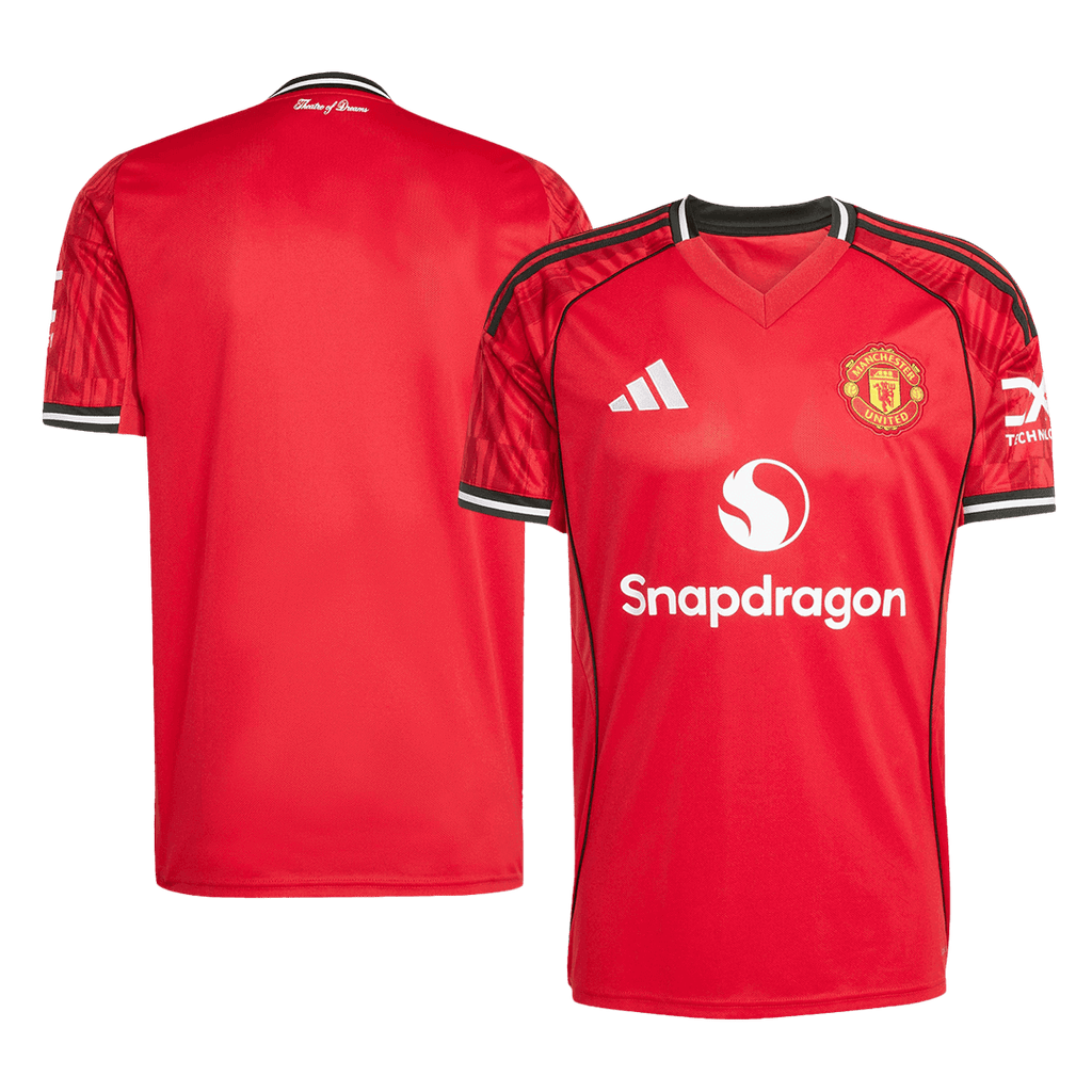 Manchester United Domicile Maillot 2025/26 Grande Taille