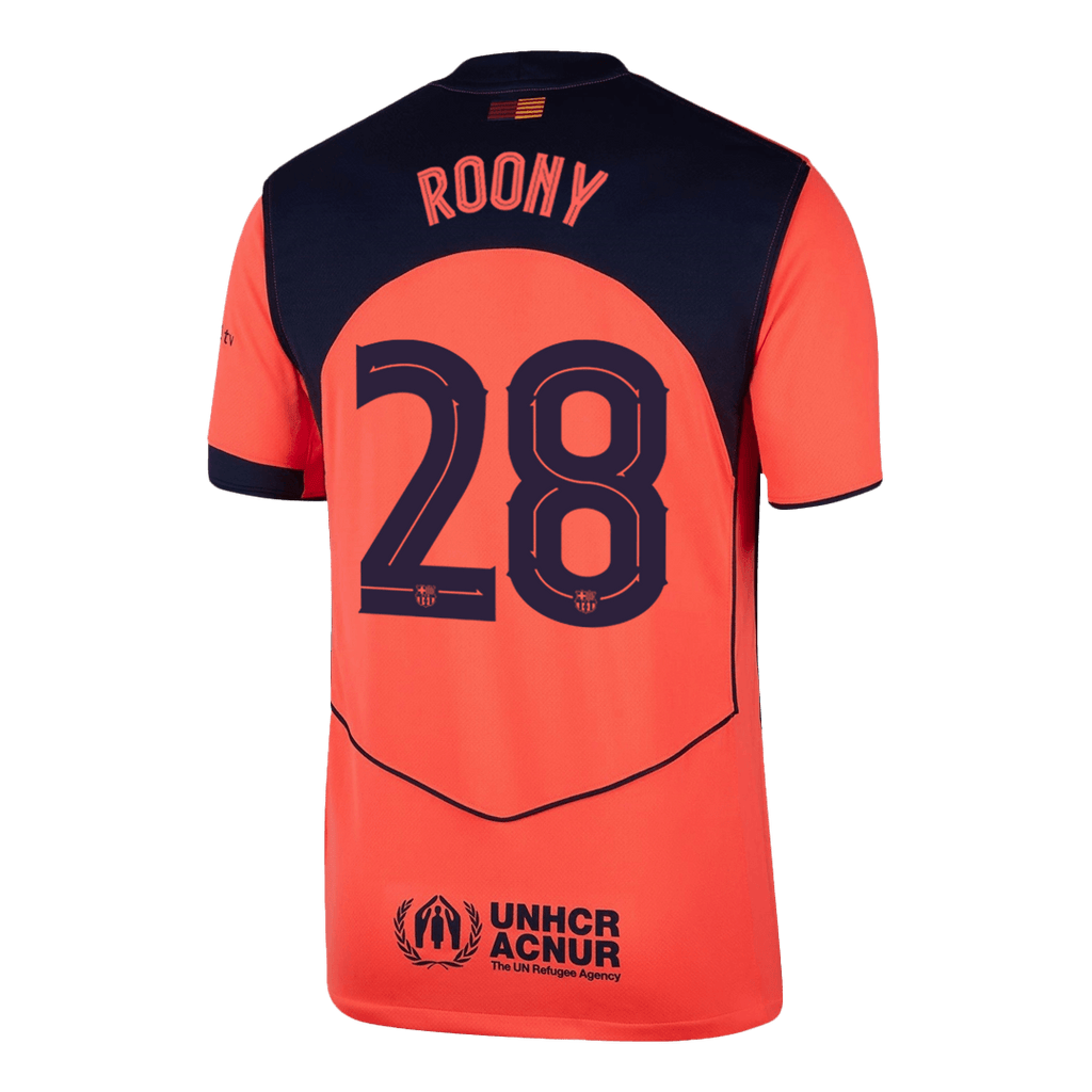 ROONY #28 Barcelone Third Maillot 2025/26 Orange
