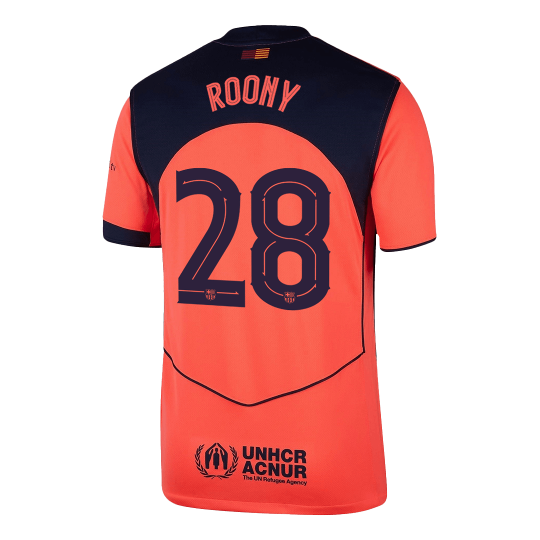 ROONY #28 Barcelone Third Maillot 2025/26 Orange