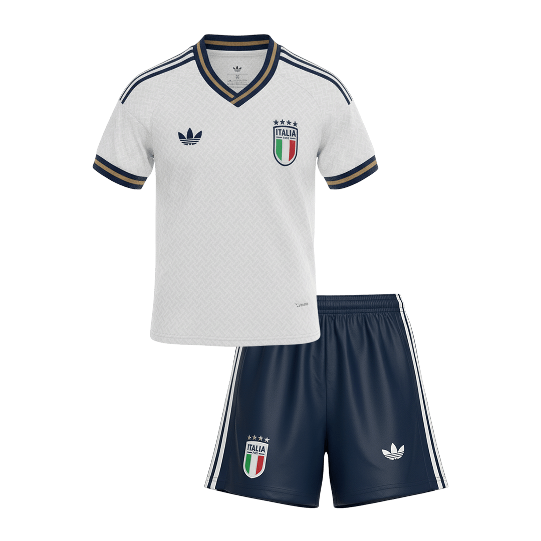 Italie Extérieur Maillot Kit - Coupe du Monde 2026 Enfant Blanc