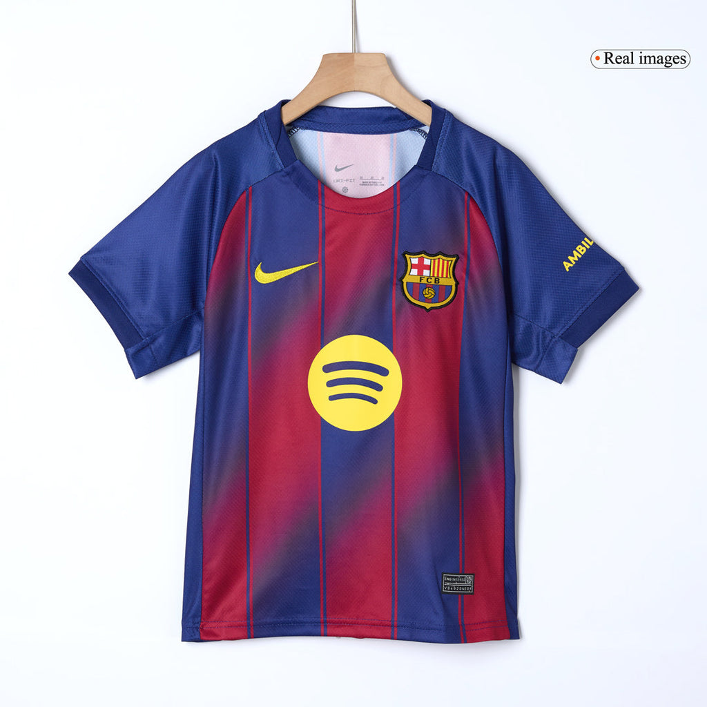 Barcelone Domicile Maillot Kit 2025/26 Enfant Rouge et Bleu