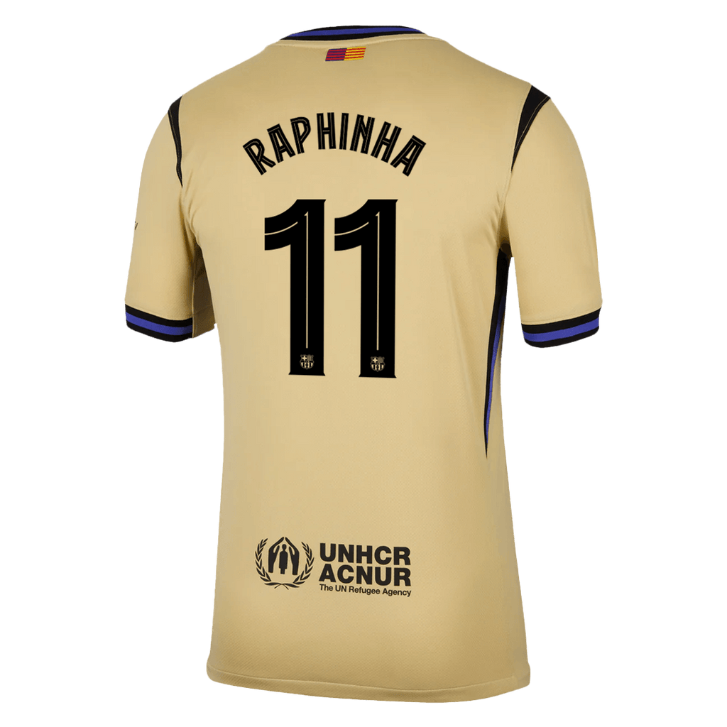 RAPHINHA #11 Barcelone Extérieur Maillot 2025/26 Jaune - UCL