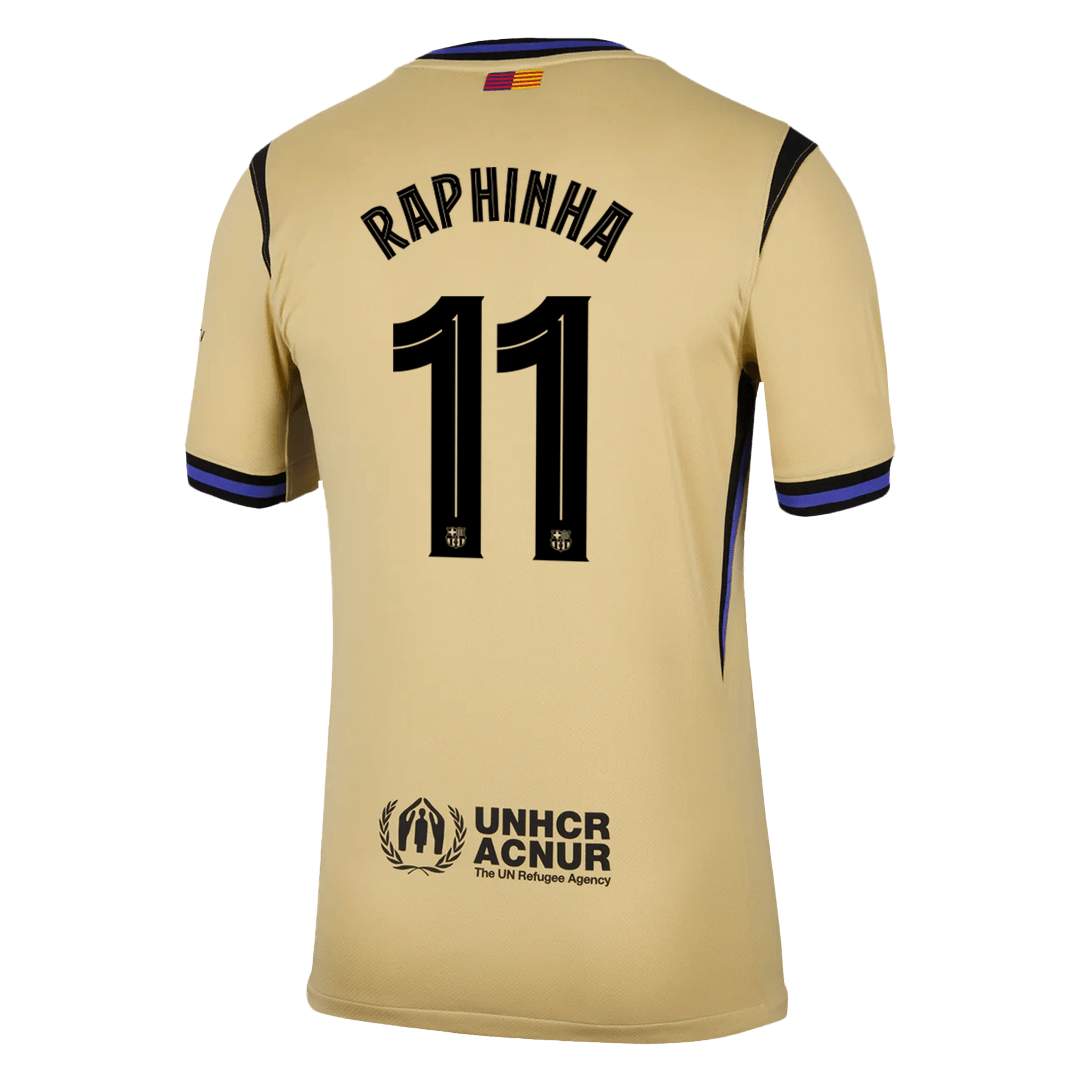 RAPHINHA #11 Barcelone Extérieur Maillot 2025/26 Jaune - UCL
