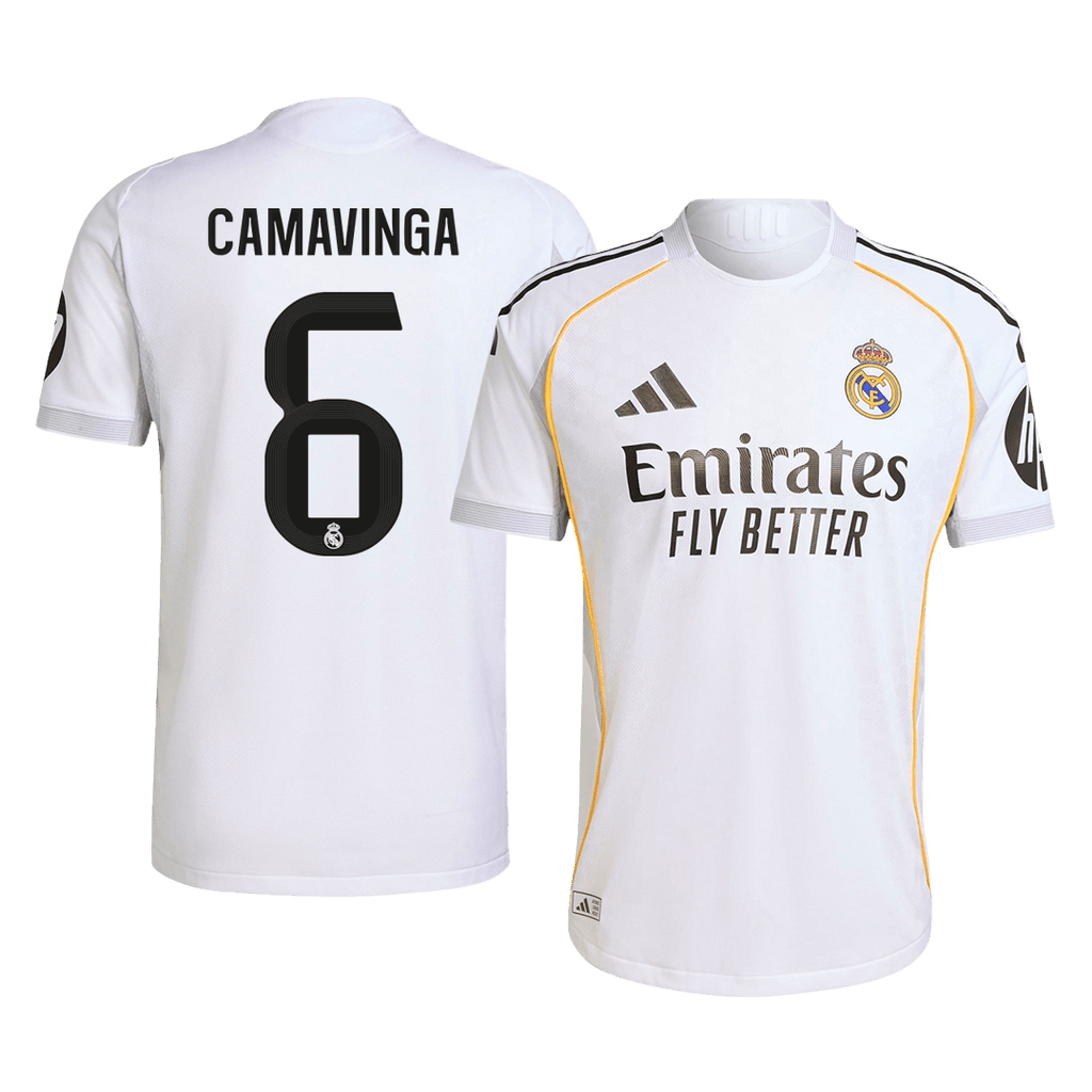CAMAVINGA #6 Real Madrid Domicile Maillot 2025/26 Blanc Authentique