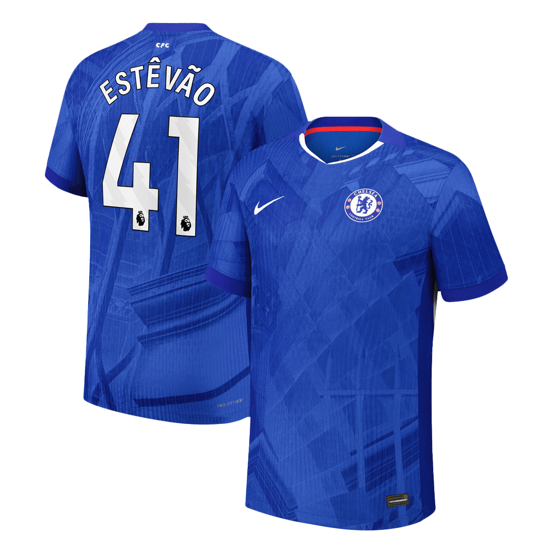 ESTÊVÃO #41 Chelsea Domicile Maillot 2025/26 Bleu Authentique