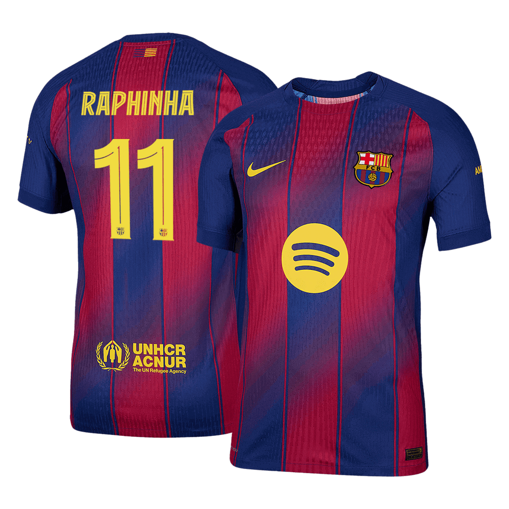 RAPHINHA #11 Barcelone Domicile Maillot 2025/26 Authentique - UCL