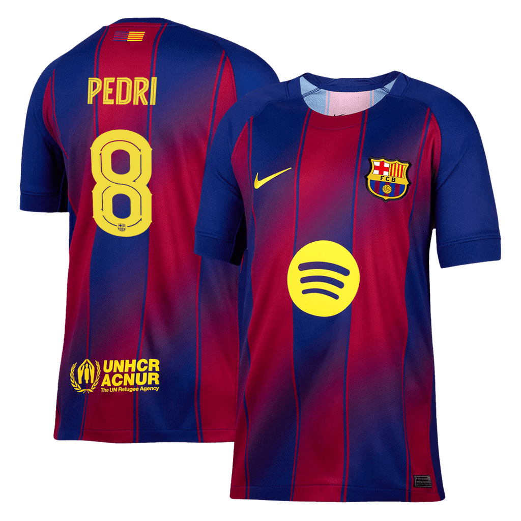 PEDRI #8 Barcelone Domicile Maillot 2025/26 - UCL