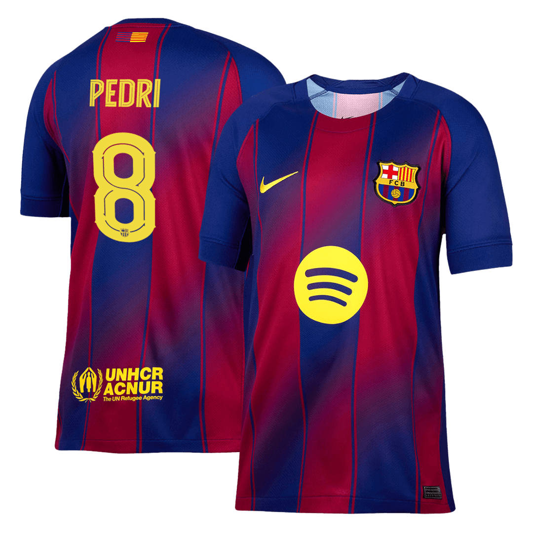 PEDRI #8 Barcelone Domicile Maillot 2025/26 - UCL