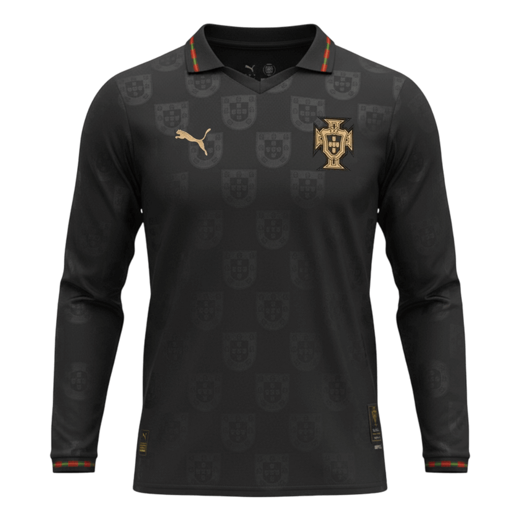 Portugal Maillot Manches Longues - Coupe du Monde 2026 Noir