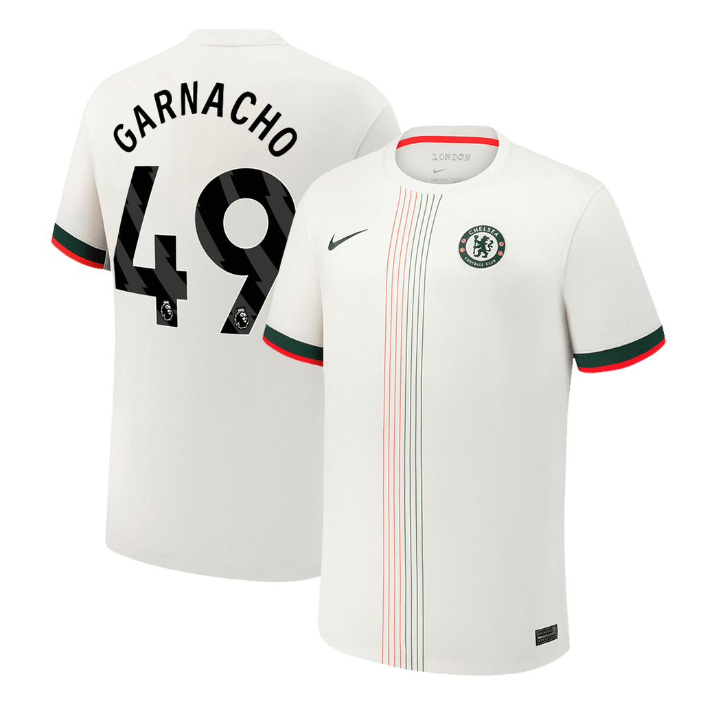 GARNACHO #49 Chelsea Extérieur Maillot 2025/26 Blanc