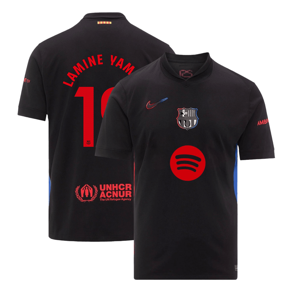 LAMINE YAMAL #19 Barcelone Extérieur Maillot 2024/25 - Spotify Logo Without Text