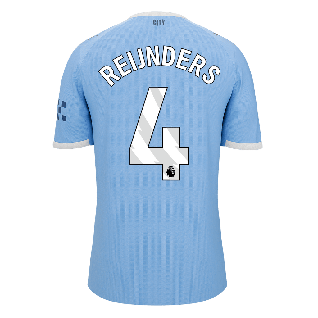 REIJNDERS #4 Manchester City Domicile Maillot 2025/26 Bleu - Super