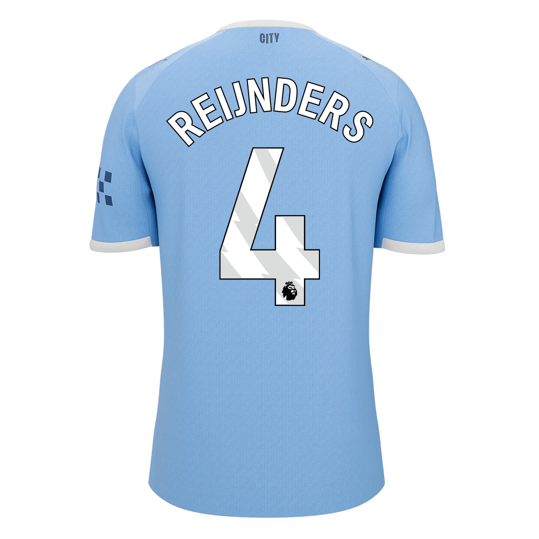 REIJNDERS #4 Manchester City Domicile Maillot 2025/26 Bleu - Super
