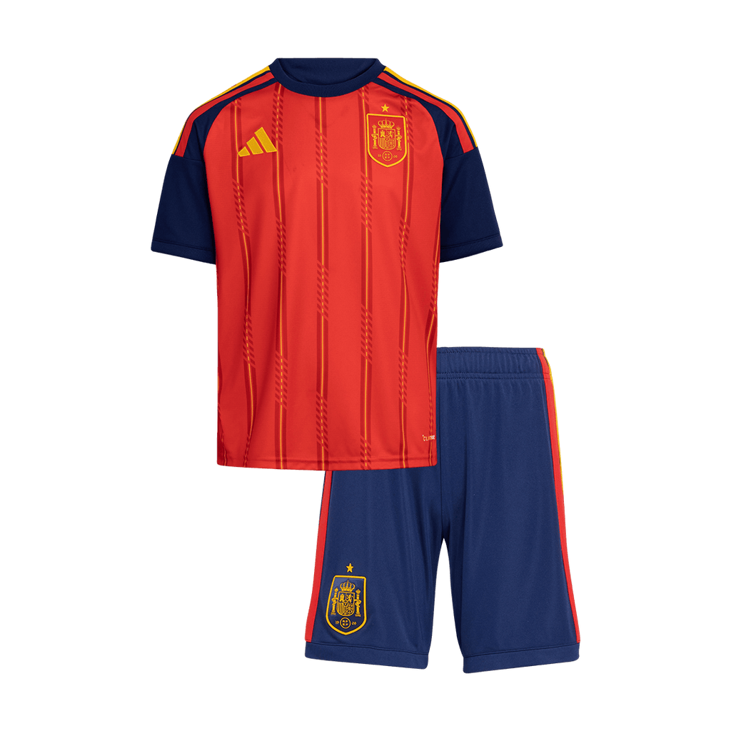 Espagne Domicile Maillot Kit Coupe du Monde 2026 Enfant Rouge