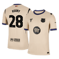 ROONY #28 Barcelone Extérieur Maillot 2025/26 Jaune Joueur - UCL