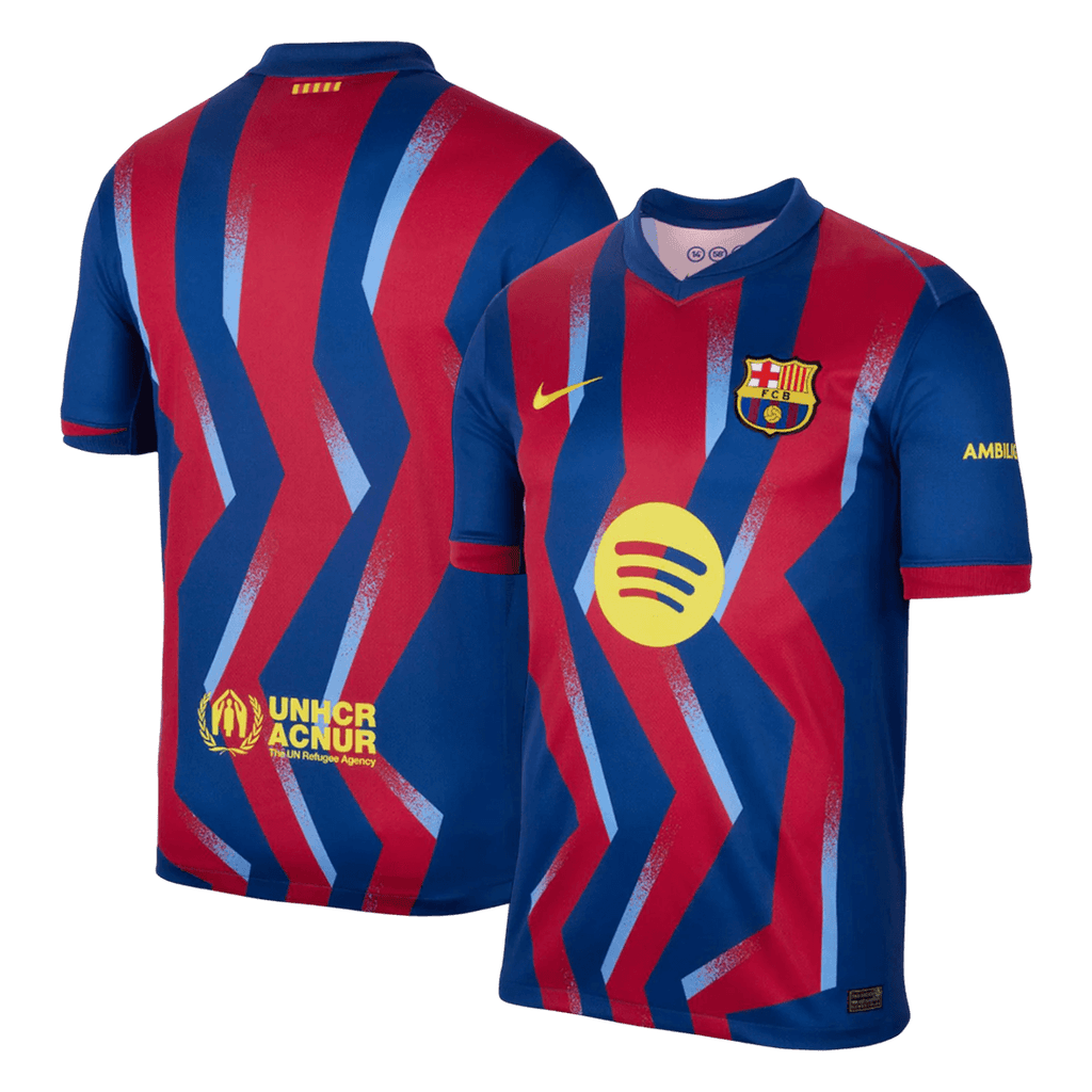 Barcelone Fourth Away Maillot Kit 2025/26 Rouge&Bleu