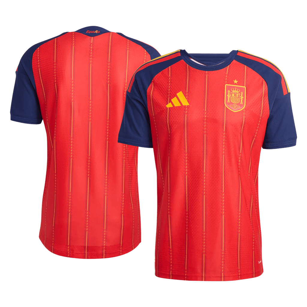 Espagne Domicile Maillot Coupe du Monde 2026 Rouge Joueur