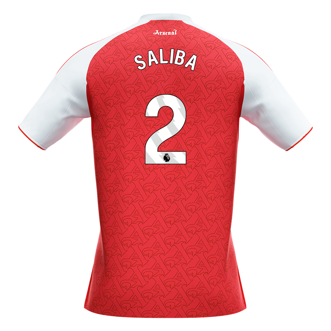 SALIBA #2 Arsenal Domicile Maillot 2025/26 Rouge - Super