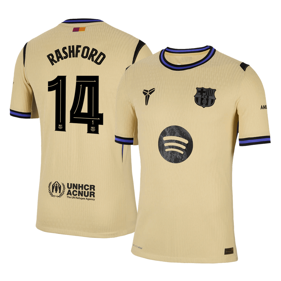 RASHFORD #14 Barcelone Extérieur Maillot 2025/26 Authentique - UCL