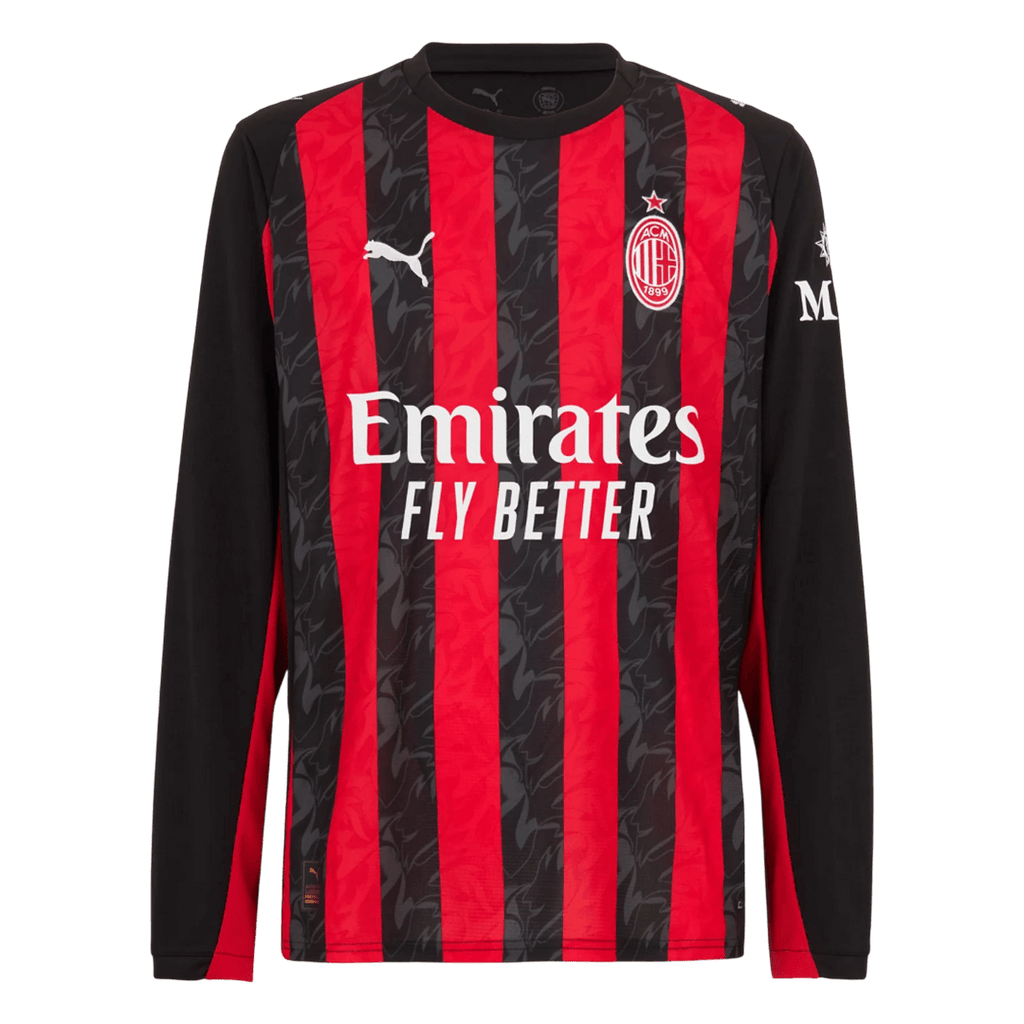 AC Milan Domicile Maillot Manches Longues 2025/26 Rouge&Noir