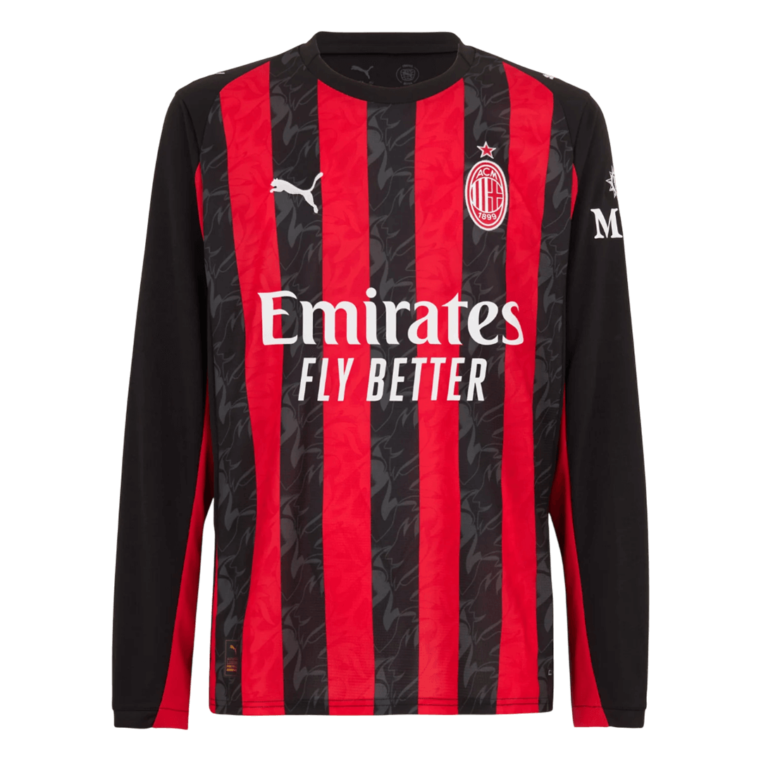 AC Milan Domicile Maillot Manches Longues 2025/26 Rouge&Noir