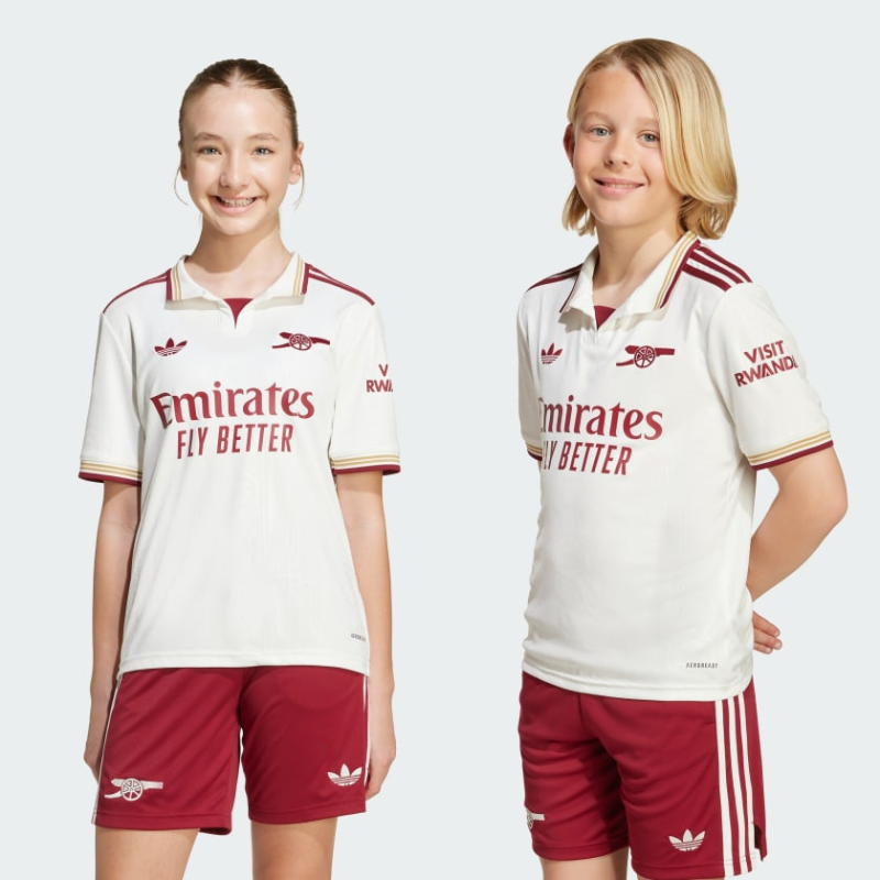 Arsenal Third Maillot Kit 2025/26 Enfant Blanc